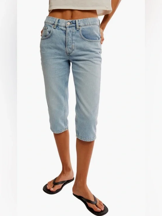 Free People Sun City High Waist Capri Jeans - Picture 2 of 3